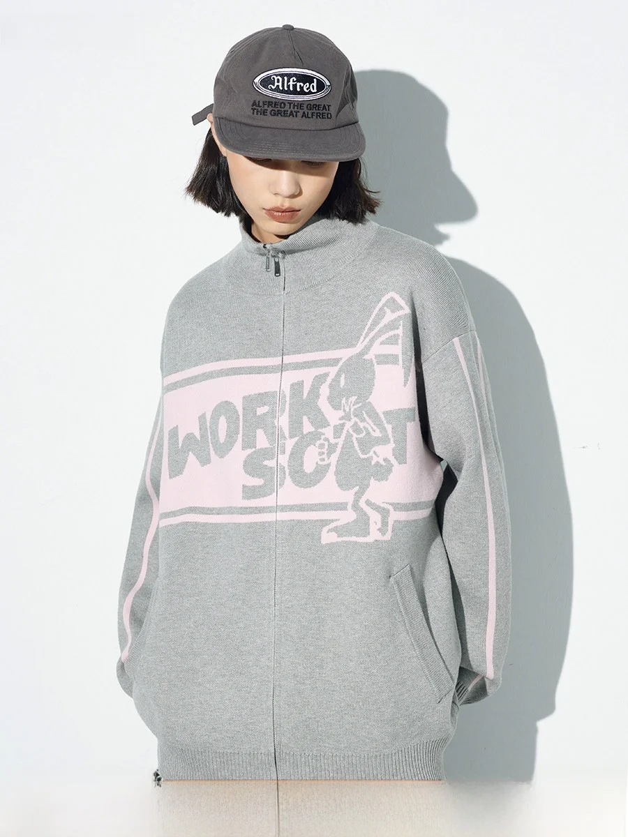 WorksoutWKST Retro Striped Rabbit Collar Knitted Sweater Street Fashion Men's Open Cardigan Spring Autumn Loose Fit Casual Wear
WorksoutWKST Retro Striped Rabbit Collar Knitted Sweater Street Fashion Men's Open Cardigan Spring Autumn Loose Fit Casual Wear