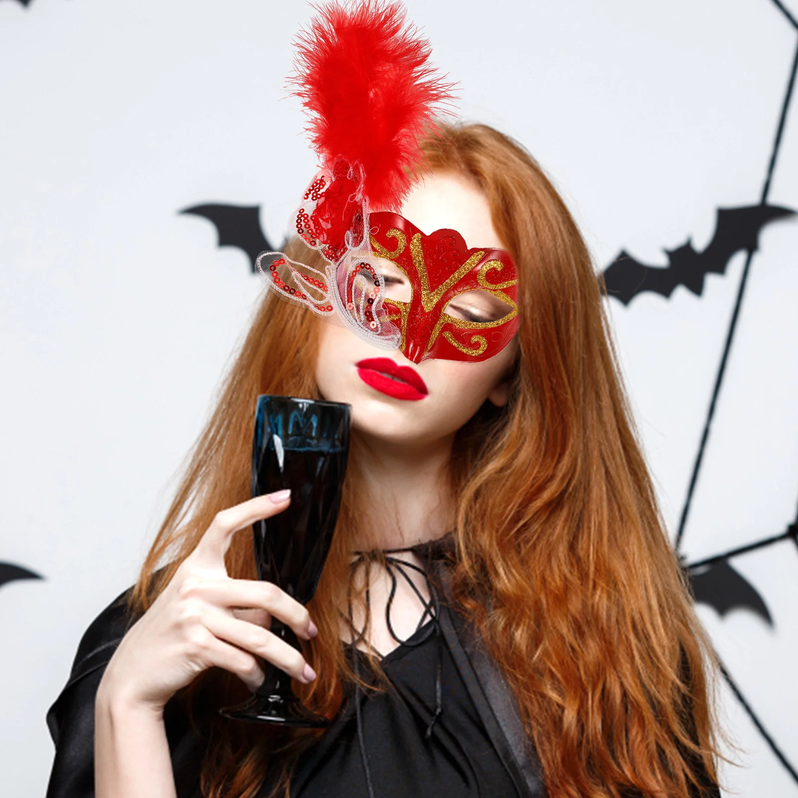 Masquerade Party Mask Plumage Lightweight Durable for Carnival Costume Halloween Dance Cosplay Party Prop
Masquerade Party Mask Plumage Lightweight Durable for Carnival Costume Halloween Dance Cosplay Party Prop