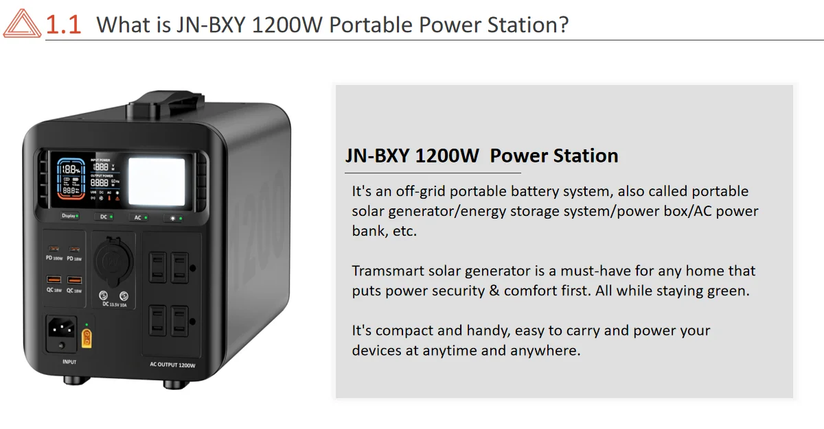 Hot Selling 1200W Generator Supply Solar Portable Outdoor Power Station Battery Portable Power Supply
Hot Selling 1200W Generator Supply Solar Portable Outdoor Power Station Battery Portable Power Supply