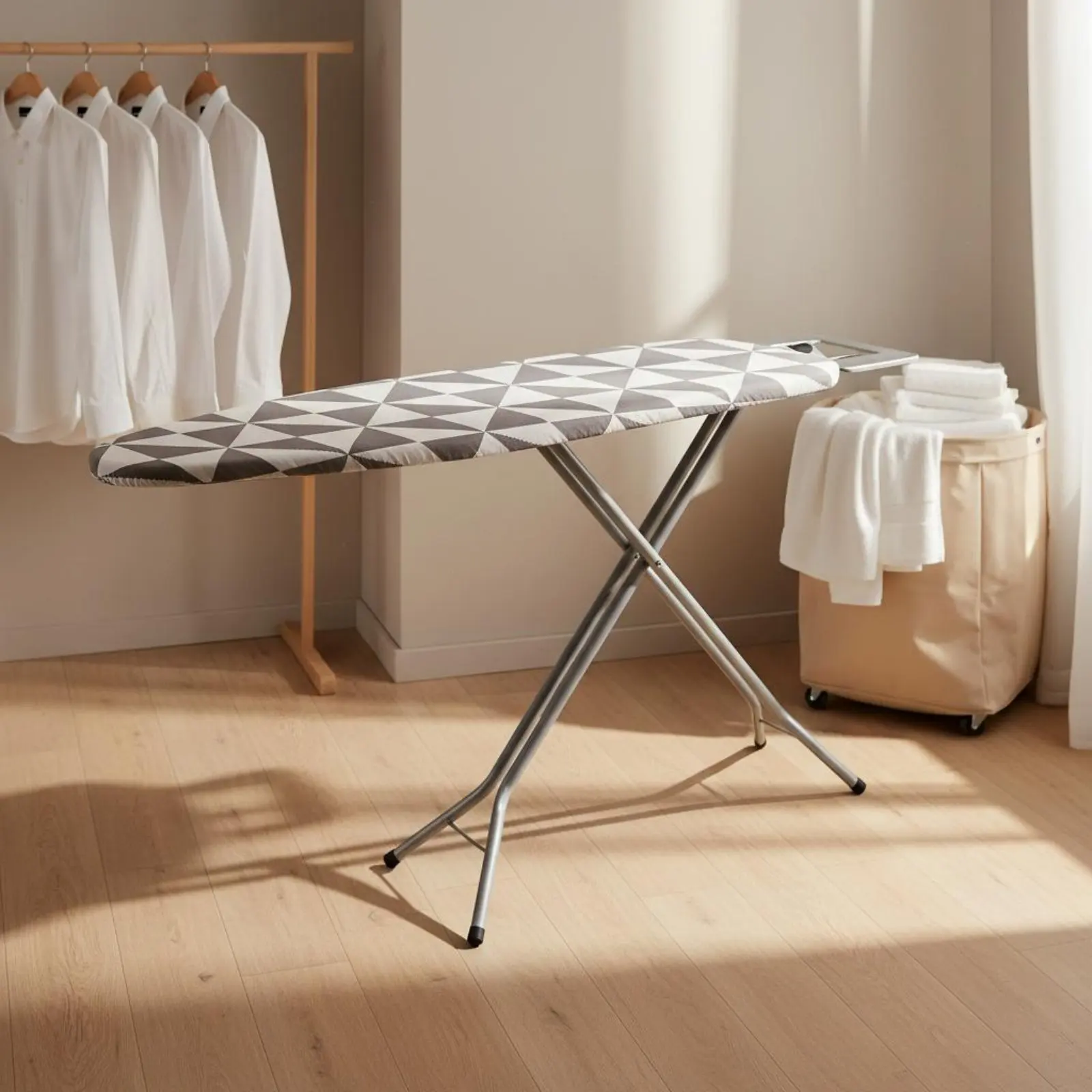 Folding Ironing Board Sturdy Ironing Board Clothing Care Heat-Resistant Laundry Tool Padded for Hotels, Home
Folding Ironing Board Sturdy Ironing Board Clothing Care Heat-Resistant Laundry Tool Padded for Hotels, Home