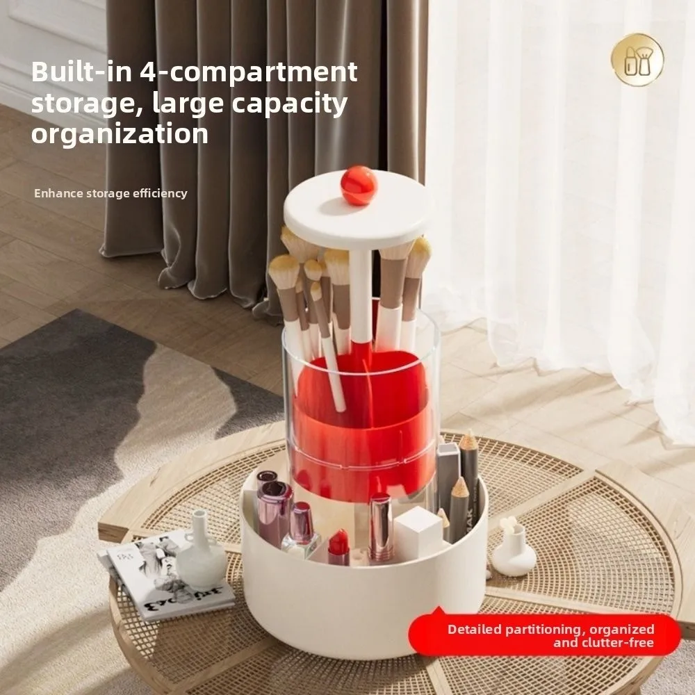 4-слотовый подъемный держатель для кистей для макияжа, пластиковый органайзер для кистей для макияжа с несколькими сетками, вращающееся дно, экономия места
4-слотовый подъемный держатель для кистей для макияжа, пластиковый органайзер для кистей для макияжа с несколькими сетками, вращающееся дно, экономия места