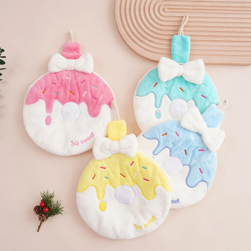 Cute Donut Towel with Hanging Function, Absorbent and Soft, Not Easy to Shed Hair, Kitchen and Bathroom Cloth, Children's Small
Cute Donut Towel with Hanging Function, Absorbent and Soft, Not Easy to Shed Hair, Kitchen and Bathroom Cloth, Children's Small