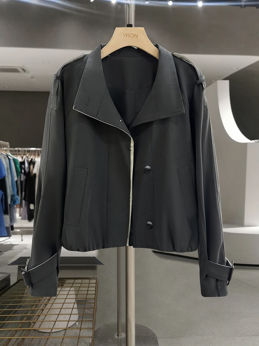 Deep ey Vintage Ele Women's Coat Jaet Spring Autumn High Faion Trendy Loose Fit Polyester Inner Long Sve ort L...
Deep ey Vintage Ele Women's Coat Jaet Spring Autumn High Faion Trendy Loose Fit Polyester Inner Long Sve ort L...