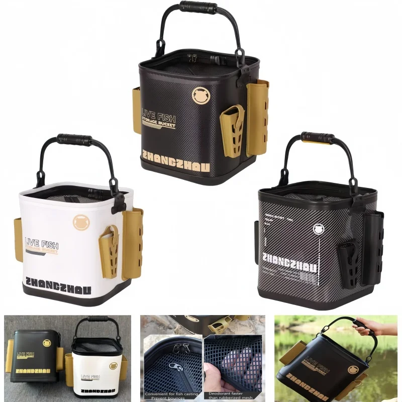 EVA Fishing Bucket Foldable Live Fish Transport Box With Net Rope For Outdoor Camping Water Storage Bait Barrel Keeping Fresh
EVA Fishing Bucket Foldable Live Fish Transport Box With Net Rope For Outdoor Camping Water Storage Bait Barrel Keeping Fresh