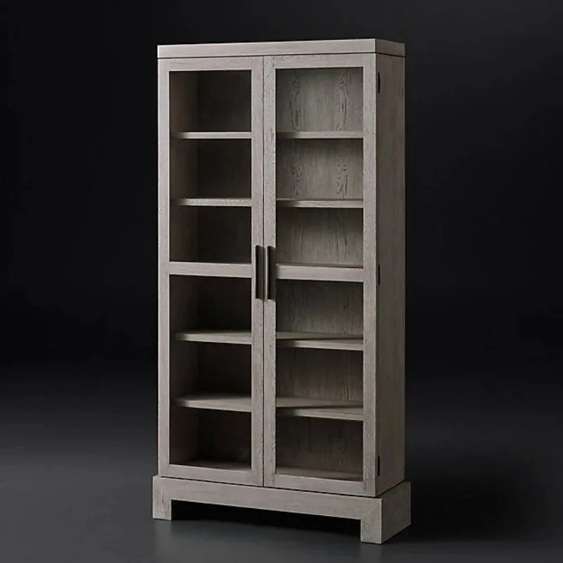 Solid wood bookcase, oak bookcase, modern retro storage glass bookshelf, living room storage floor cabinet
Solid wood bookcase, oak bookcase, modern retro storage glass bookshelf, living room storage floor cabinet