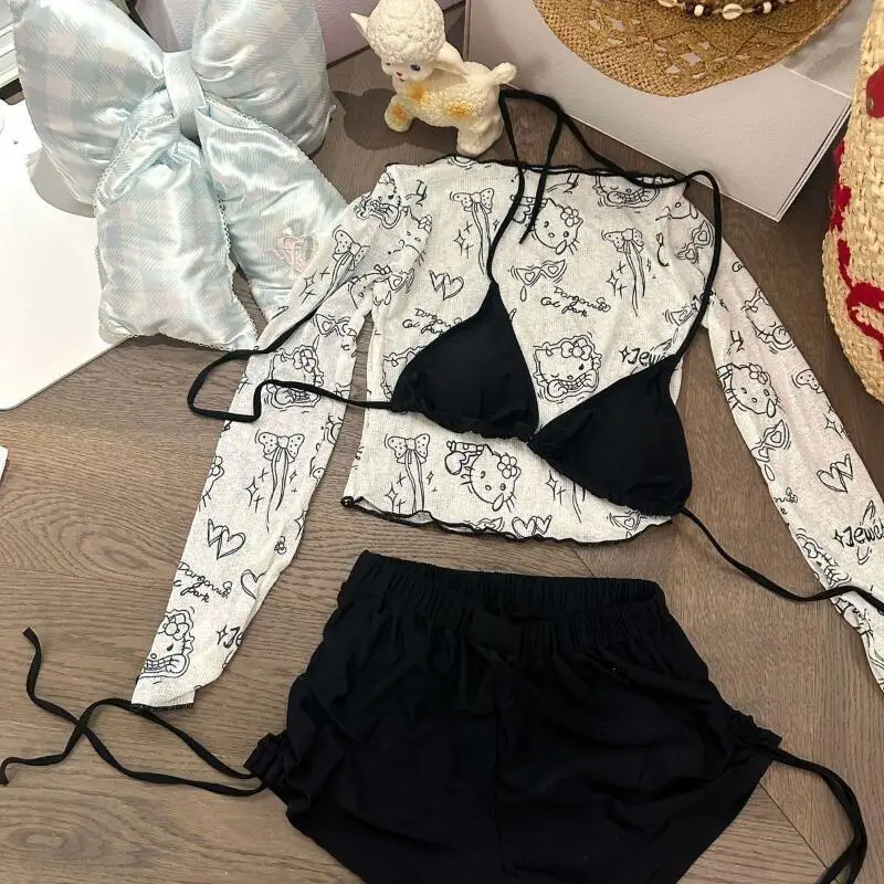 Sanrios Hello Kittys Swimsuit 3Pcs Creativity Cartoon Party New Style Fashion Kawaii Ins Pool Party Holiday Gift Hot Sale Summer
Sanrios Hello Kittys Swimsuit 3Pcs Creativity Cartoon Party New Style Fashion Kawaii Ins Pool Party Holiday Gift Hot Sale Summer