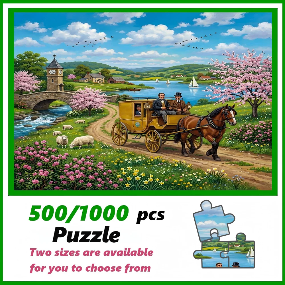 A high-quality 500/1000-piece puzzle, perfect for adults, is a fun family game that helps relieve stress and is great for birthd
A high-quality 500/1000-piece puzzle, perfect for adults, is a fun family game that helps relieve stress and is great for birthd