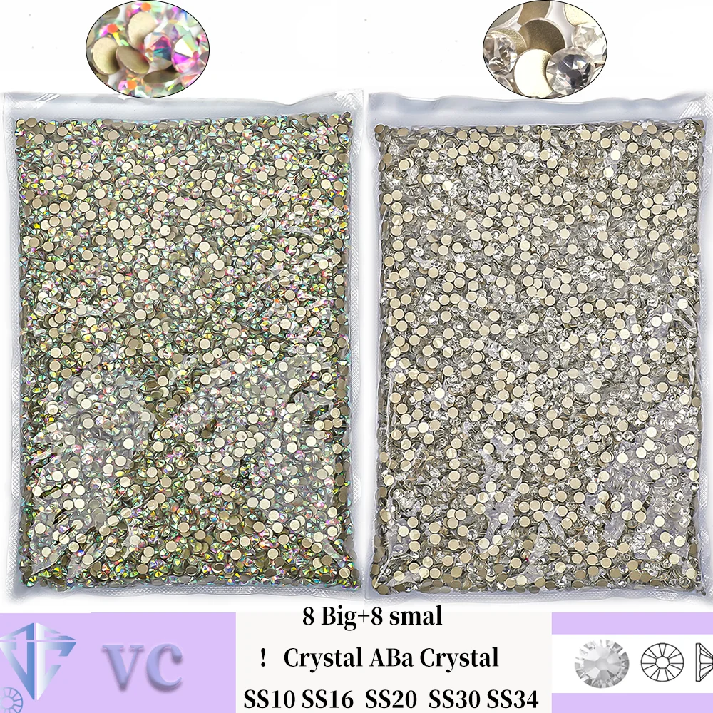 8Big + 8Small SS10-SS34 Большая упаковка оптом 2088 Crystal AB без горячей фиксации Стразы для дизайна ногтей 16 Cuts Flatback Стразы для ногтей для DIY
8Big + 8Small SS10-SS34 Большая упаковка оптом 2088 Crystal AB без горячей фиксации Стразы для дизайна ногтей 16 Cuts Flatback Стразы для ногтей для DIY