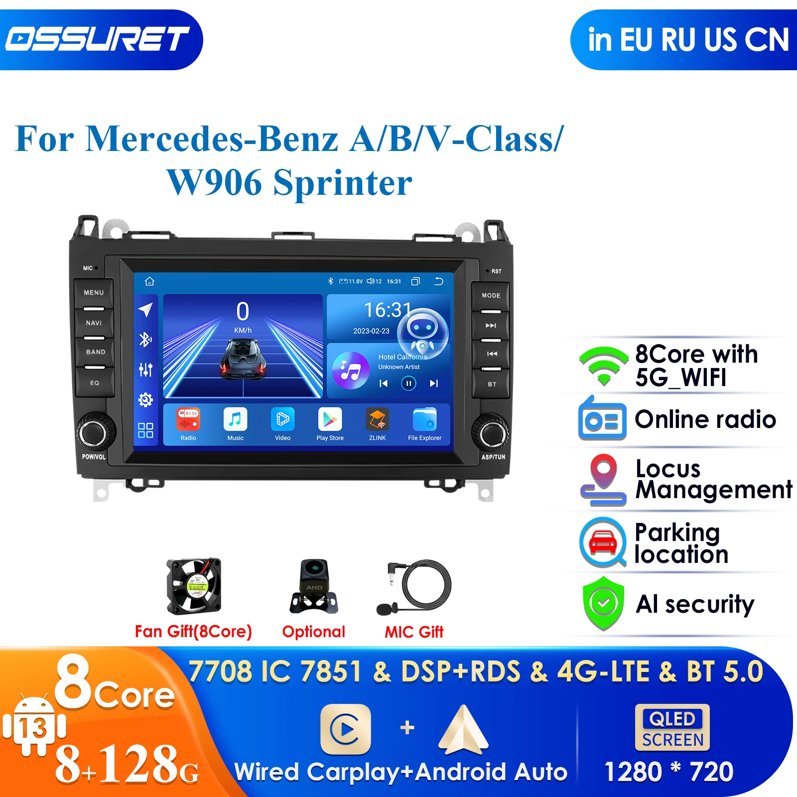 CarPlay Android Car Radio Stereo Multimedia Player for Mercedes-Benz A Class B B200 W169 W245 W639 W906 Sprinter GPS Navigation
CarPlay Android Car Radio Stereo Multimedia Player for Mercedes-Benz A Class B B200 W169 W245 W639 W906 Sprinter GPS Navigation