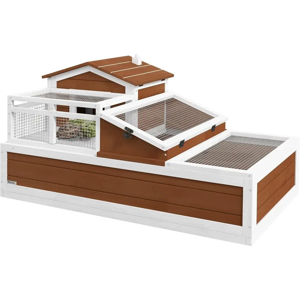 3- Room Tortoise House Habitat with Balcony & 2 Stories, Indoor/Outdoor Wooden Tortoise Enclosure with Ladder, Tray, Openable Ro
3- Room Tortoise House Habitat with Balcony & 2 Stories, Indoor/Outdoor Wooden Tortoise Enclosure with Ladder, Tray, Openable Ro