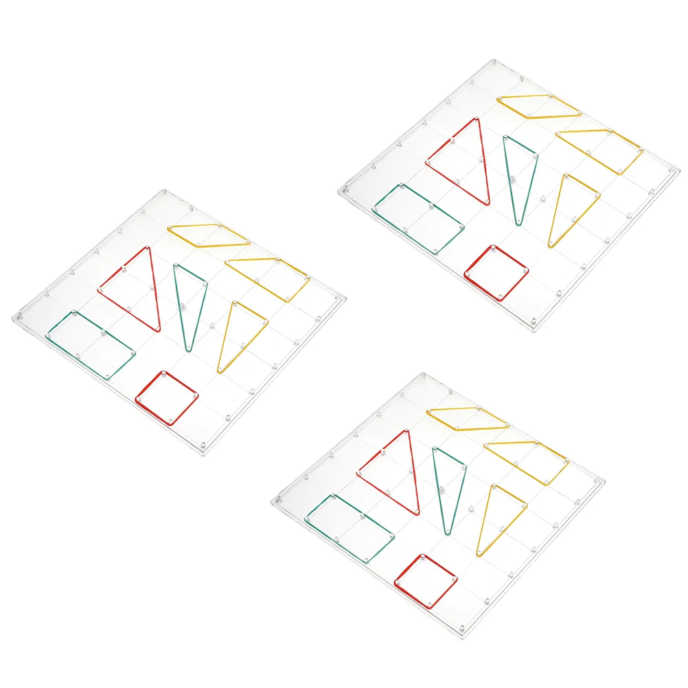 3 Sets Transparent Geometric Pegboard Children's Toys Kids Teaching Props Learning Tools Geometry Accessories
3 Sets Transparent Geometric Pegboard Children's Toys Kids Teaching Props Learning Tools Geometry Accessories