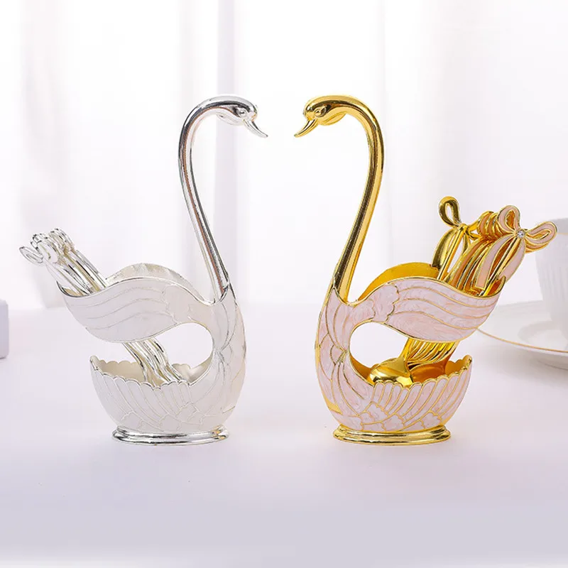 New Golden Cute Swan Fruit Fork Korean-Style Home Living Room Cafe Bar Spoon Coffee Spoon Fruit Fork Set Tiny Spoon Suit 1Set
New Golden Cute Swan Fruit Fork Korean-Style Home Living Room Cafe Bar Spoon Coffee Spoon Fruit Fork Set Tiny Spoon Suit 1Set