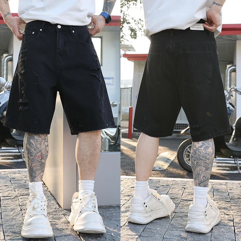 3510 Fashion men casual black shorts for men loose summer outer wear trend hole jeans five-point pants fashion brand
3510 Fashion men casual black shorts for men loose summer outer wear trend hole jeans five-point pants fashion brand