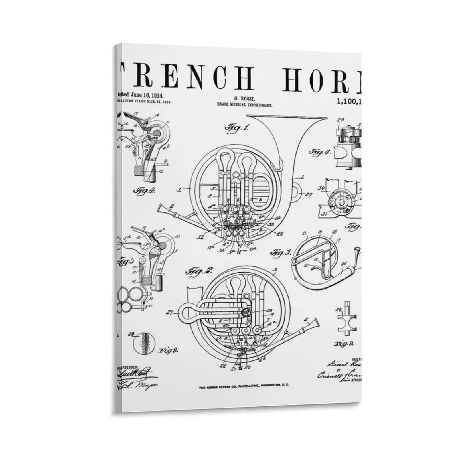 French Horn Old Vintage Antique Patent Drawing Print Canvas Painting art Wall decoration poster nordic home decor
French Horn Old Vintage Antique Patent Drawing Print Canvas Painting art Wall decoration poster nordic home decor