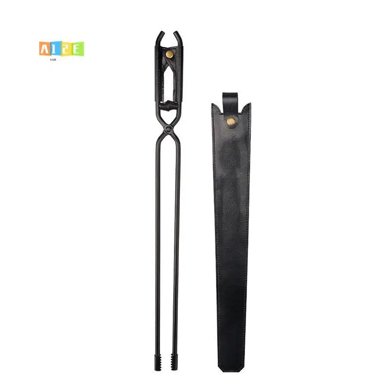 A12E-Camping Bonfire BBQ Anti Scalding Charcoal Tongs Portable Carbon Steel Fire-Tongs Firewood Tongs With Leather Sheath
A12E-Camping Bonfire BBQ Anti Scalding Charcoal Tongs Portable Carbon Steel Fire-Tongs Firewood Tongs With Leather Sheath