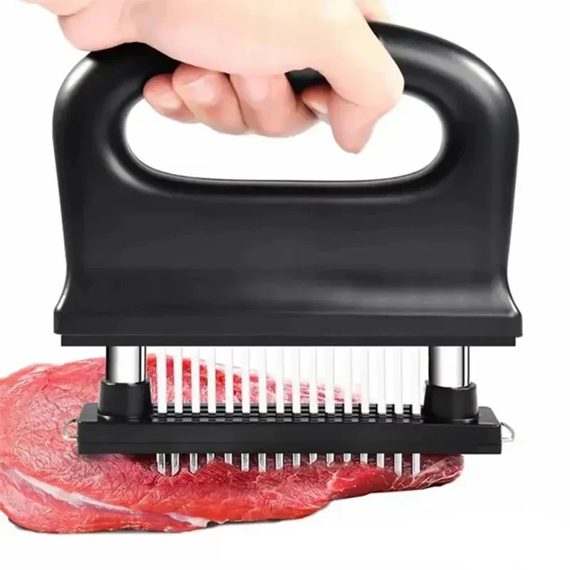 Meat Tenderizer with 48 Stainless Steel Blades Ultra Sharp Needle Tenderizer for Tenderizing Steak Beef Kitchen Gadgets Accessor
Meat Tenderizer with 48 Stainless Steel Blades Ultra Sharp Needle Tenderizer for Tenderizing Steak Beef Kitchen Gadgets Accessor