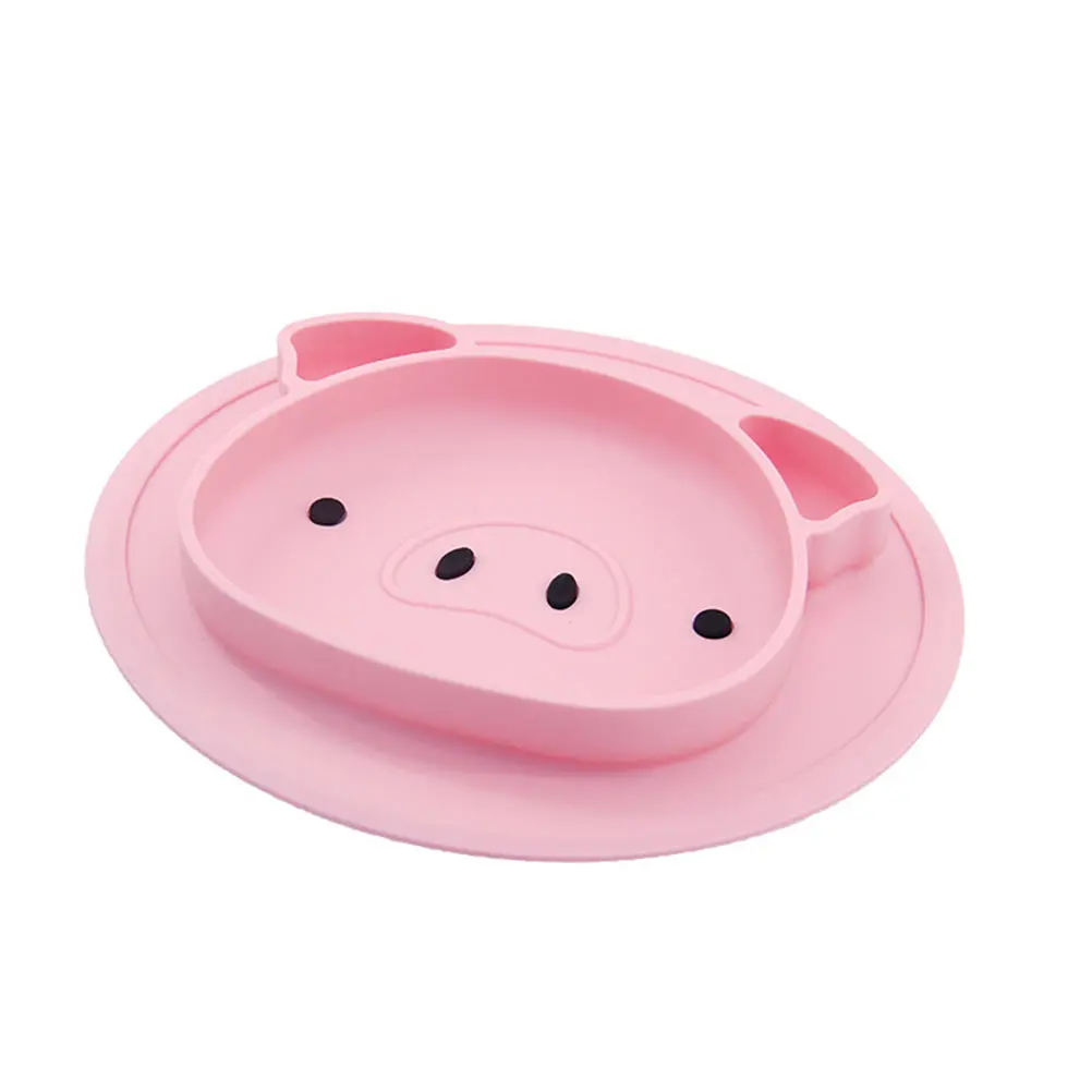 Silicone Baby Plate Compartment Cartoon Suckers Suction Food Grade Safe Environmental Protection Material Practical Training 
Silicone Baby Plate Compartment Cartoon Suckers Suction Food Grade Safe Environmental Protection Material Practical Training