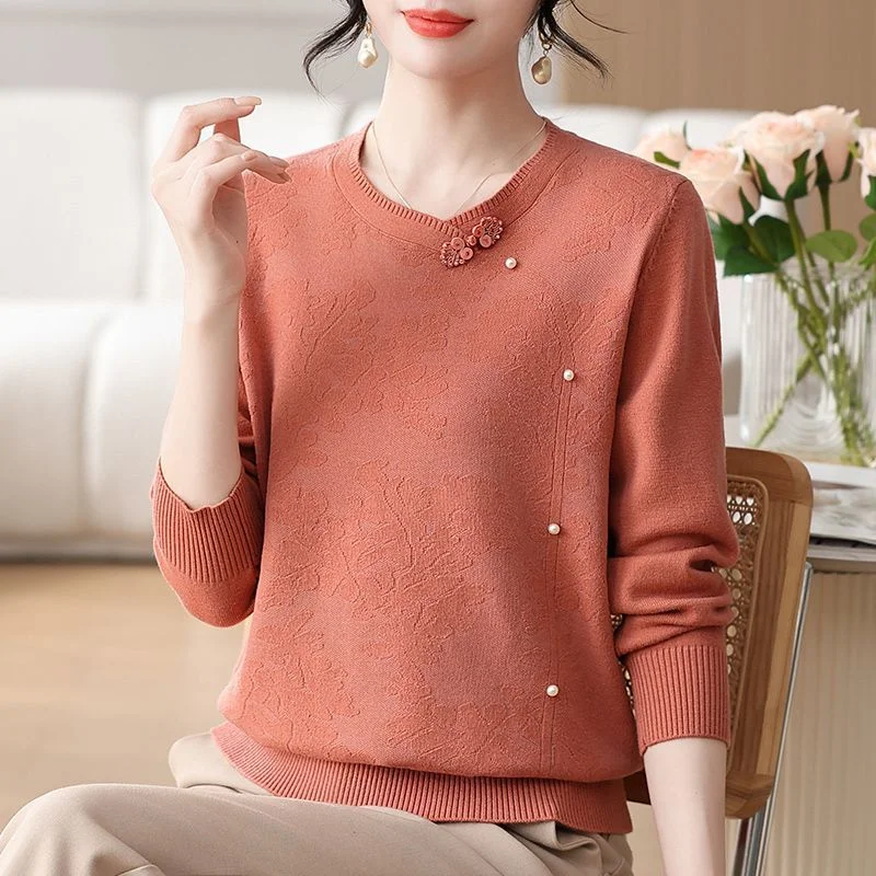 New Chinese base shirt fashionable knitted retro top
New Chinese base shirt fashionable knitted retro top