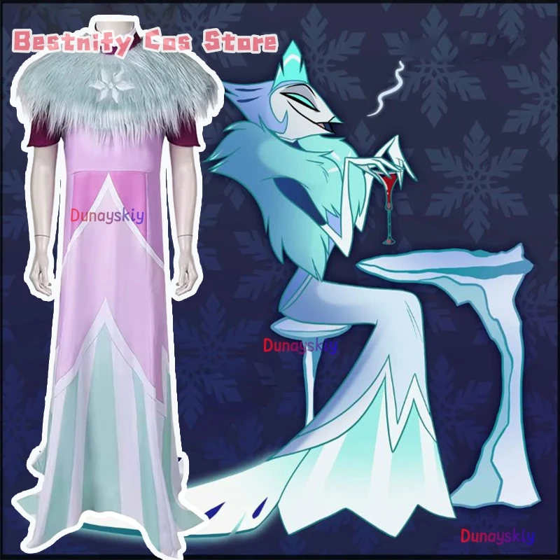 Cartoon Helluva Cosplay Boss Andrealphus Role-play Costume Long Skirt Fur Shawl Hallowmas Party Uniform Carnival Role Play Suits
Cartoon Helluva Cosplay Boss Andrealphus Role-play Costume Long Skirt Fur Shawl Hallowmas Party Uniform Carnival Role Play Suits