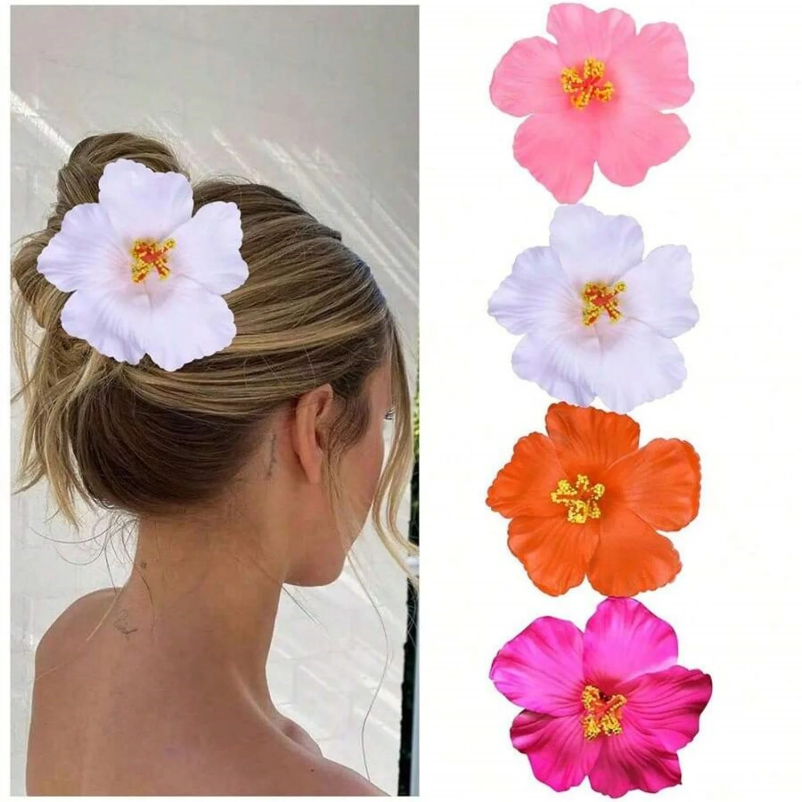 4-8pcs Hawaiian Flower Hair Clips for Women,4Pcs 3.5 Inch Artificial Flower Clips,Plumeria Hibiscus Hair Clip for Vacation Beach
4-8pcs Hawaiian Flower Hair Clips for Women,4Pcs 3.5 Inch Artificial Flower Clips,Plumeria Hibiscus Hair Clip for Vacation Beach
