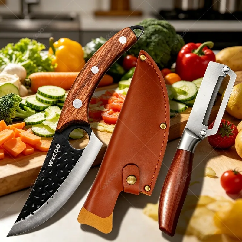 WXCOO Wood Handle Butcher's Boning Knife Stainless Steel Chef Knife Vegetable Peeler Meat Cleaver Kitchen Fruit Peeler Cooking
WXCOO Wood Handle Butcher's Boning Knife Stainless Steel Chef Knife Vegetable Peeler Meat Cleaver Kitchen Fruit Peeler Cooking
