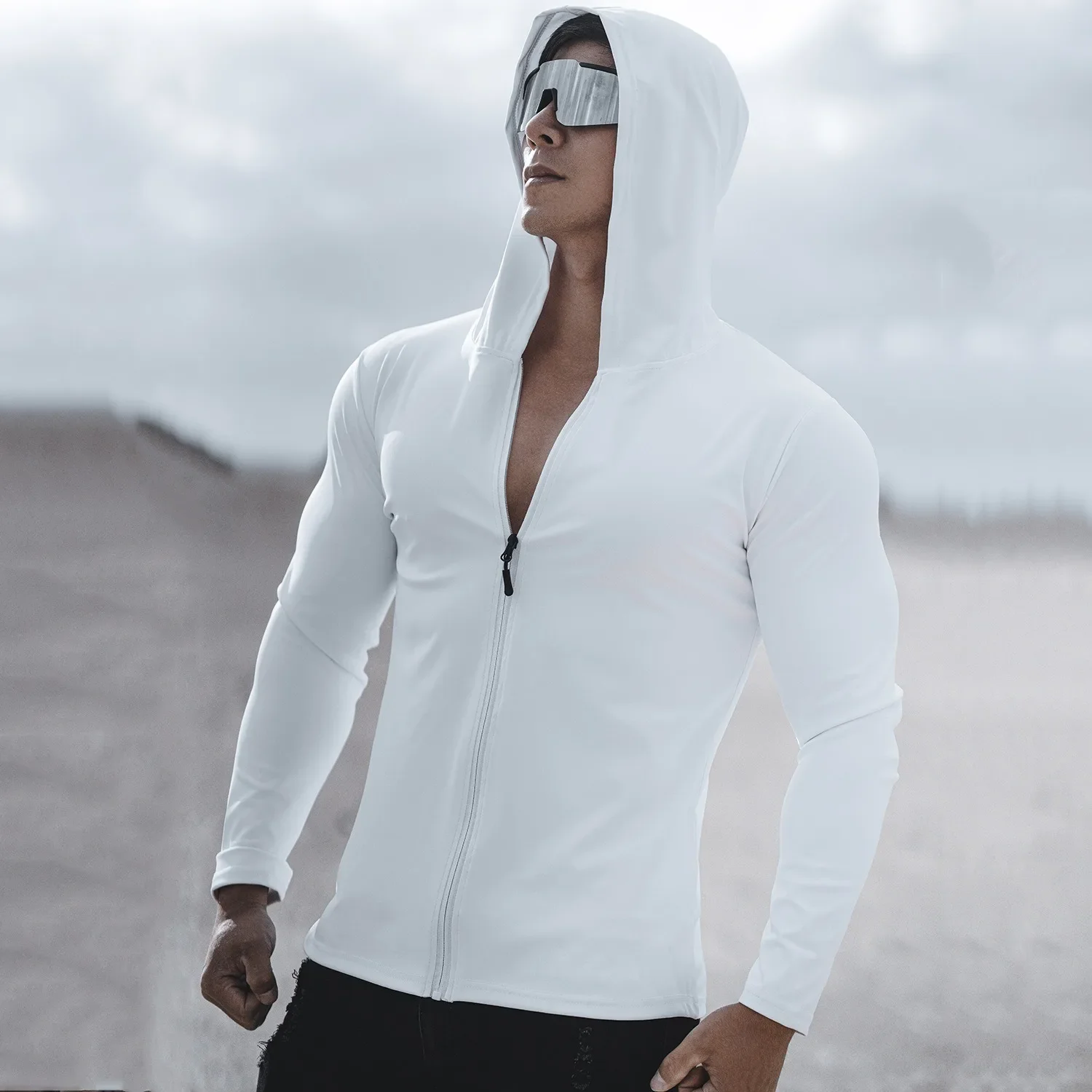 New Spring and Autumn Men's Sports Casual Running Exercise Gym Training White Thin Hooded Zipper Long Sleeve Sweater
New Spring and Autumn Men's Sports Casual Running Exercise Gym Training White Thin Hooded Zipper Long Sleeve Sweater