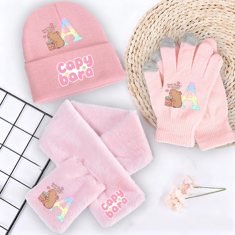 3PCS/Set Capybara Girl Knitted Hat Scarf Glove Toddler Winter Beanie Cap Mittens Neck Warmer Outdoor Accessories Xmas Gift 2025
3PCS/Set Capybara Girl Knitted Hat Scarf Glove Toddler Winter Beanie Cap Mittens Neck Warmer Outdoor Accessories Xmas Gift 2025
