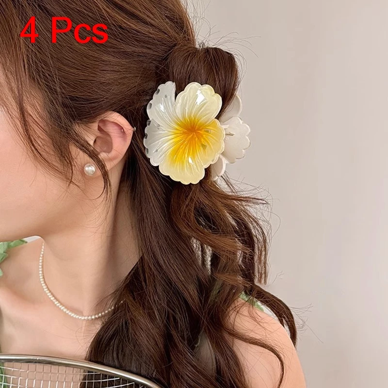4 Pcs Women's Hair Clips Set Colorful Flower Shape Beach Vacation Hair Grab Fashionable Sweet High Quality Hair Accessories Girl
4 Pcs Women's Hair Clips Set Colorful Flower Shape Beach Vacation Hair Grab Fashionable Sweet High Quality Hair Accessories Girl