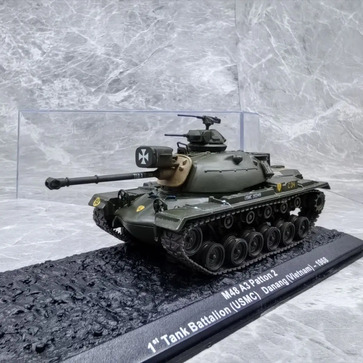 1/72 M48 A3 Patton Tank 2 Danang 1968 (alloy(main body)+plastic material) model ornament
1/72 M48 A3 Patton Tank 2 Danang 1968 (alloy(main body)+plastic material) model ornament