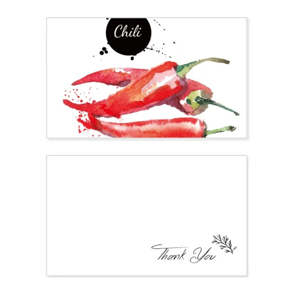 Chili Vegetable Tasty Healthy Watercolor Thank You Card Birthday Paper Greeting Wedding Appreciation
Chili Vegetable Tasty Healthy Watercolor Thank You Card Birthday Paper Greeting Wedding Appreciation