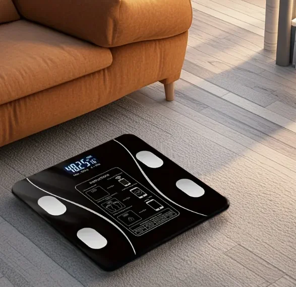 Умные весы для ванной комнаты, цифровые весы, светодиодный дисплей с подсветкой и прочным закаленным стеклом.
Умные весы для ванной комнаты, цифровые весы, светодиодный дисплей с подсветкой и прочным закаленным стеклом.