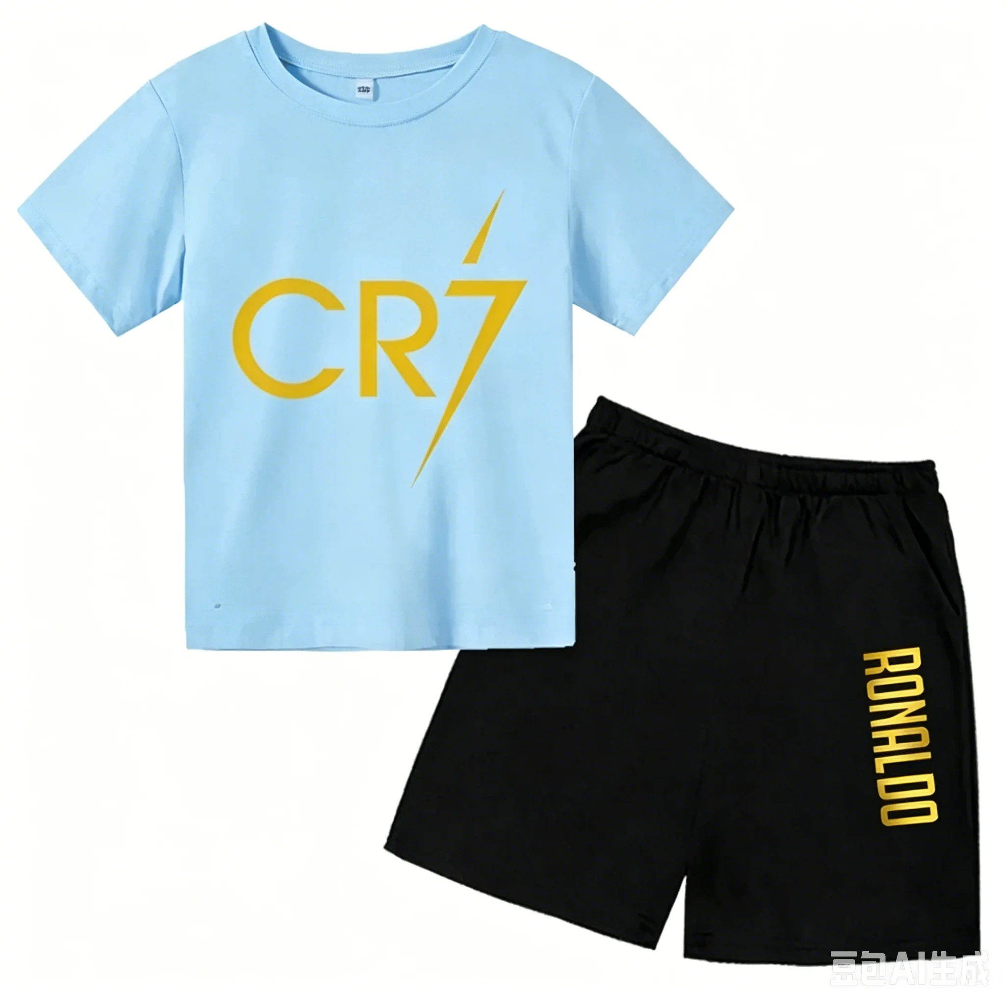 Summer CR7 Printed Short Sleeve Children Set Casual Fashion Tops and Shorts 2pcs Set Kid Boys Girls Sports Tshirts Set Outfits
Summer CR7 Printed Short Sleeve Children Set Casual Fashion Tops and Shorts 2pcs Set Kid Boys Girls Sports Tshirts Set Outfits
