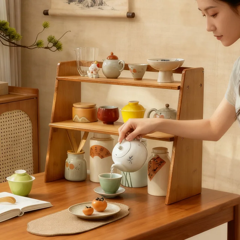 Durable Desktop tea house walnut tea set rack teacup rack Bogu rack Chinese solid wood desktop tea table desktop storage
Durable Desktop tea house walnut tea set rack teacup rack Bogu rack Chinese solid wood desktop tea table desktop storage