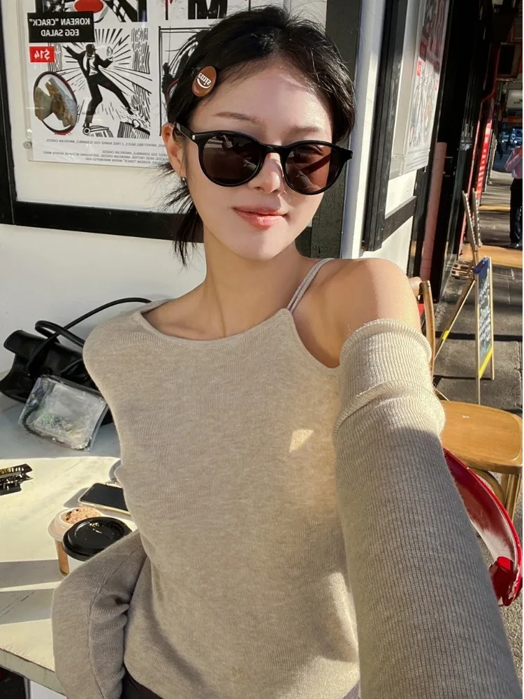 Ele Spring Knitted Long Sve Ne Hanging Hollow out oulder Design Slimming Versatile Women's Faion Commute Sle
Ele Spring Knitted Long Sve Ne Hanging Hollow out oulder Design Slimming Versatile Women's Faion Commute Sle
