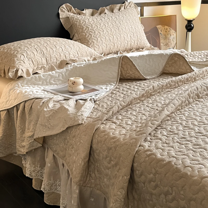 Pure Color Bed Cover for Bed Soft Double Bedspread with Ruffles Mattress Topper With Lace покрывало на кровать
Pure Color Bed Cover for Bed Soft Double Bedspread with Ruffles Mattress Topper With Lace покрывало на кровать