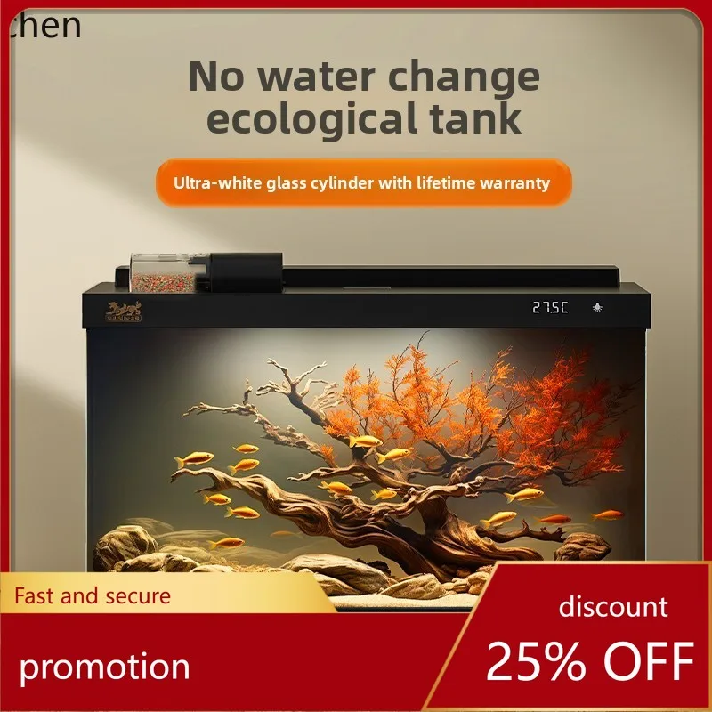 ZML ultra-white glass fish tank living room small household aquarium ecological water-free filtration oxygen goldfish tank
ZML ultra-white glass fish tank living room small household aquarium ecological water-free filtration oxygen goldfish tank