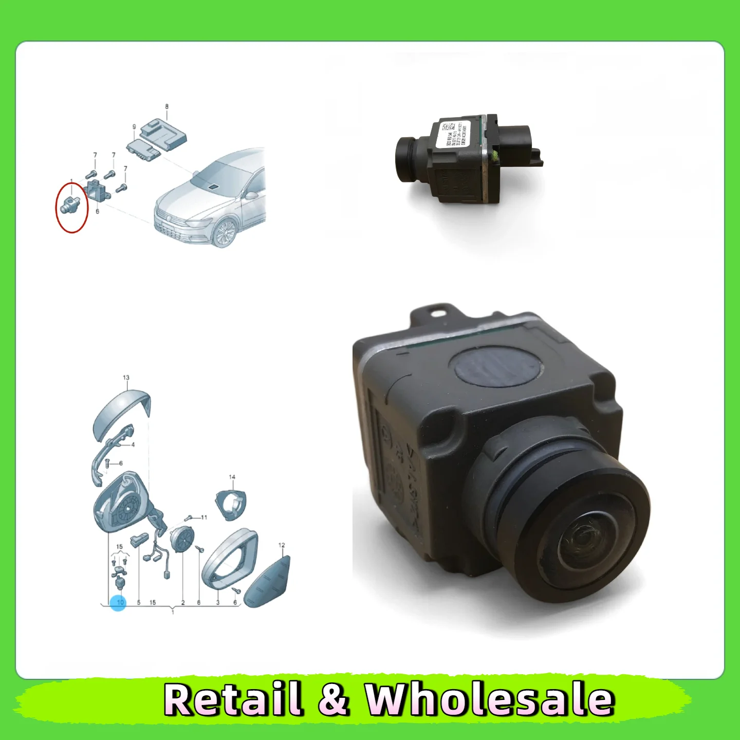 5Q0980546A 360 Surround Camera For Audi A4 A5 Q5 Q7 S4 S5 SQ5 Porsche Cayenne Macan Panamera Volkswagen Atlas Passat 5QD980546
5Q0980546A 360 Surround Camera For Audi A4 A5 Q5 Q7 S4 S5 SQ5 Porsche Cayenne Macan Panamera Volkswagen Atlas Passat 5QD980546