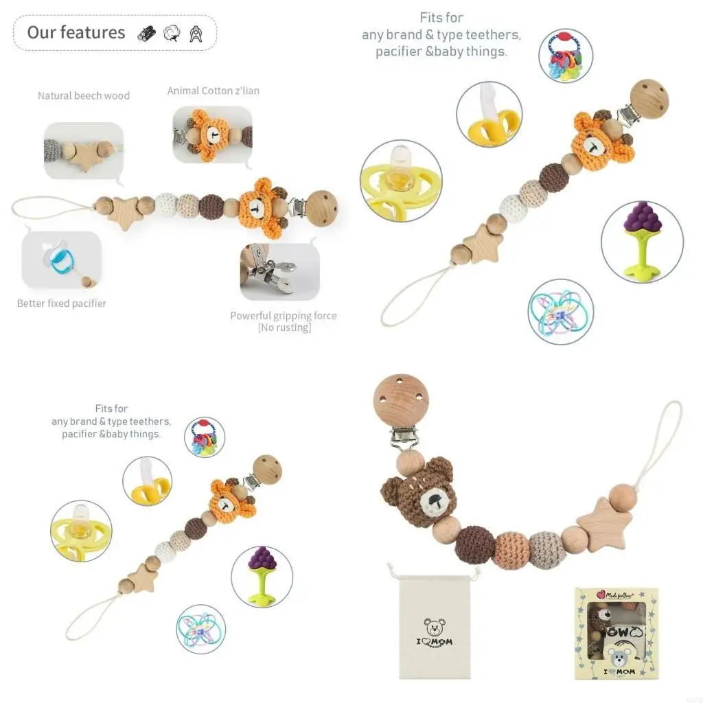 Stylish Pacifier Chain for Baby 16cm Long Infants Soothing Toy Lanyard Rope
Stylish Pacifier Chain for Baby 16cm Long Infants Soothing Toy Lanyard Rope