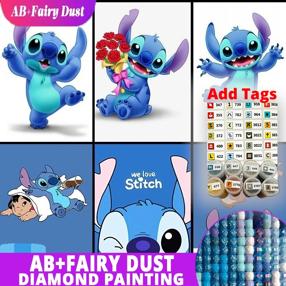 With Symbol Sticker AB Fairy Dust Disney Stitch Diamond Painting Cartoon Children Mosaic Embroidery 5D DIY Crafts New Arrival Se
With Symbol Sticker AB Fairy Dust Disney Stitch Diamond Painting Cartoon Children Mosaic Embroidery 5D DIY Crafts New Arrival Se