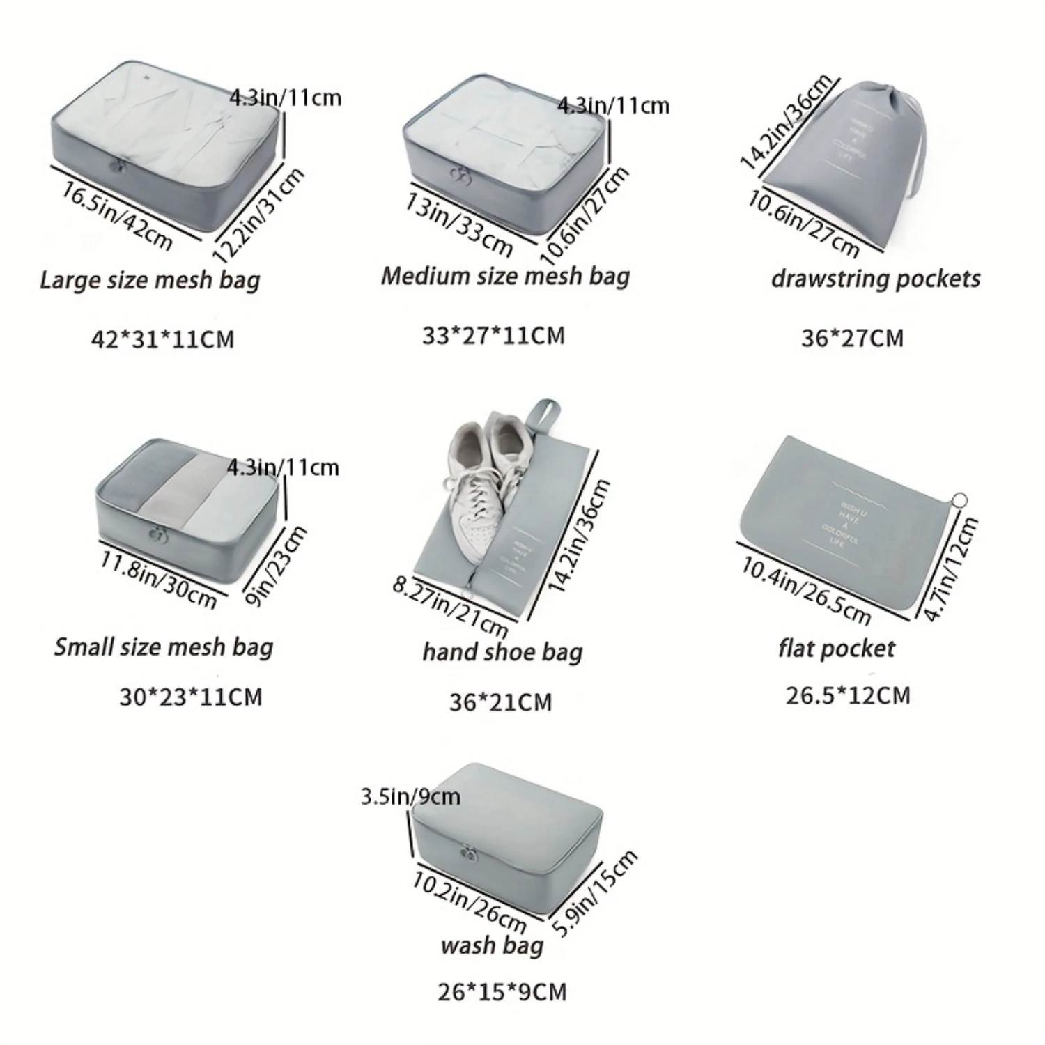 A set of 7-piece foldable clothing storage box and portable luggage bag, suitable for storing jackets, underwea
A set of 7-piece foldable clothing storage box and portable luggage bag, suitable for storing jackets, underwea