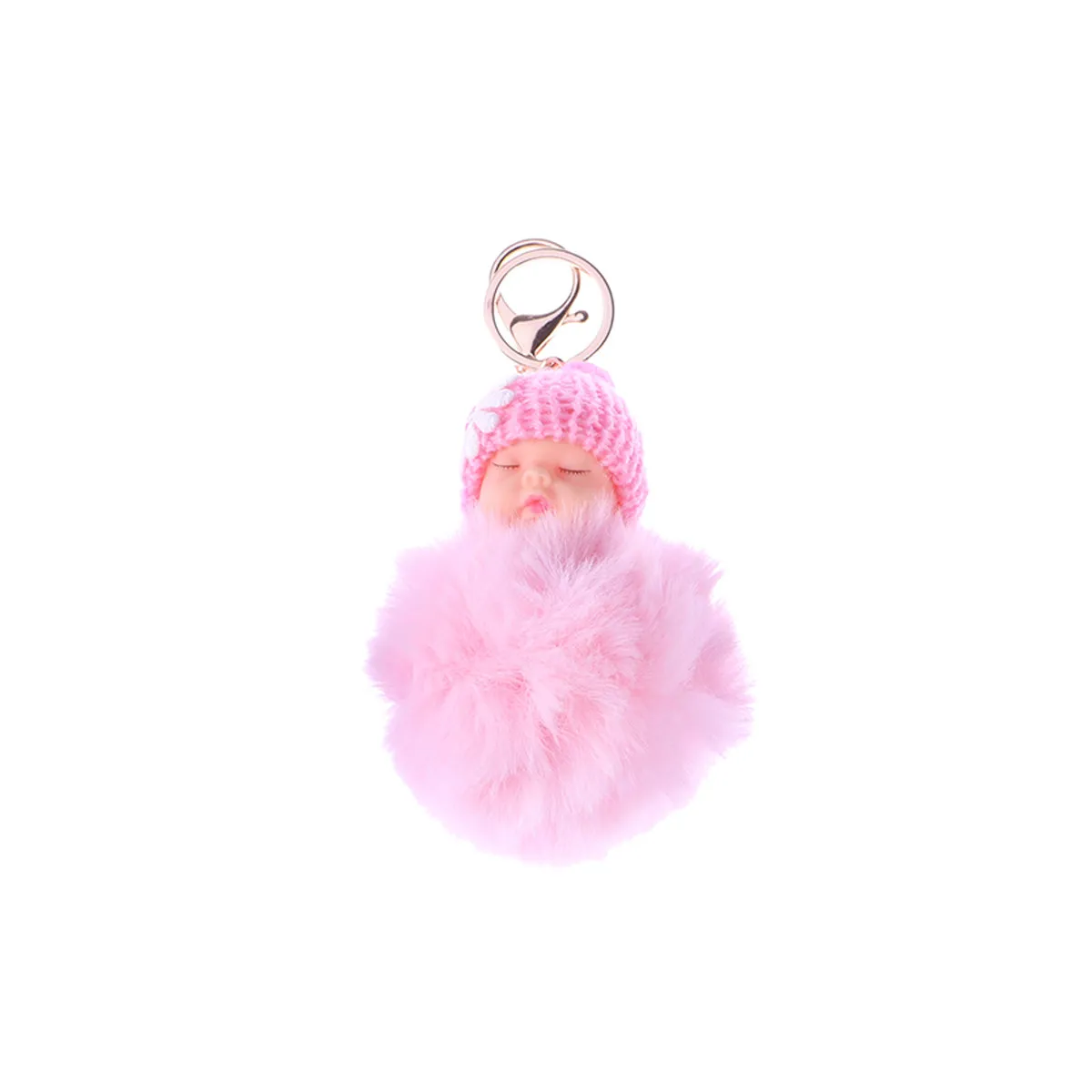 Sleeping Baby Ball Pompom Key Chain Light Pink Soft Bag Car Pendant Charming Key Ring Women Gift Pompom Keychain
Sleeping Baby Ball Pompom Key Chain Light Pink Soft Bag Car Pendant Charming Key Ring Women Gift Pompom Keychain