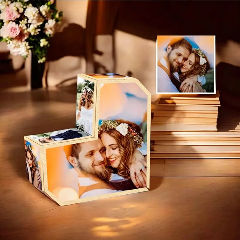 Custom Photo Magic Cube - Transformable Heart Wooden Picture Block for Anniversary Wedding Birthday Gift Stackable Desk Decor
Custom Photo Magic Cube - Transformable Heart Wooden Picture Block for Anniversary Wedding Birthday Gift Stackable Desk Decor