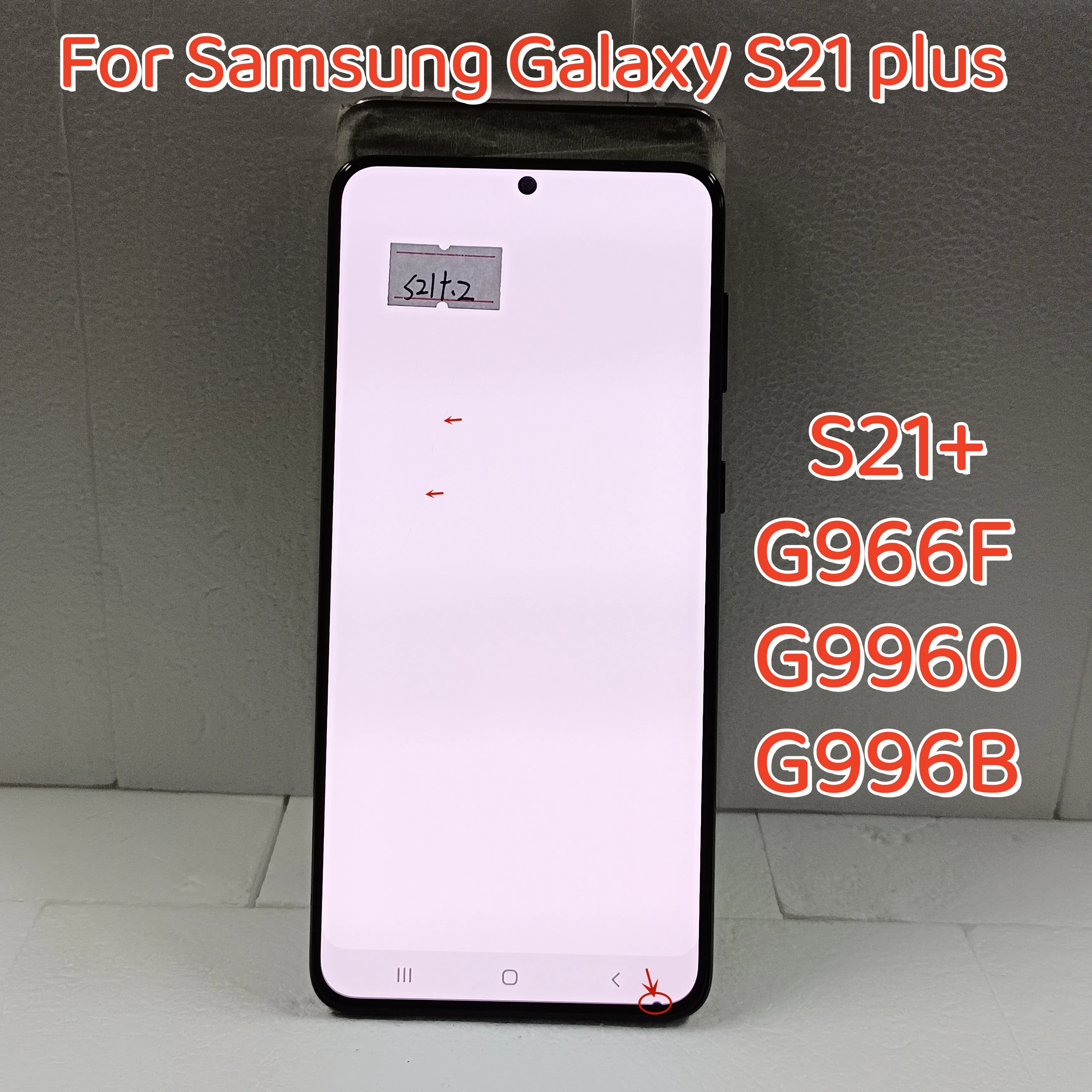 6.7'' AMOLED For Samsung Galaxy S21 Plus 5G G966F G9960 G996B LCD Display Touch Screen Digitizer Assembly With Defect
6.7'' AMOLED For Samsung Galaxy S21 Plus 5G G966F G9960 G996B LCD Display Touch Screen Digitizer Assembly With Defect