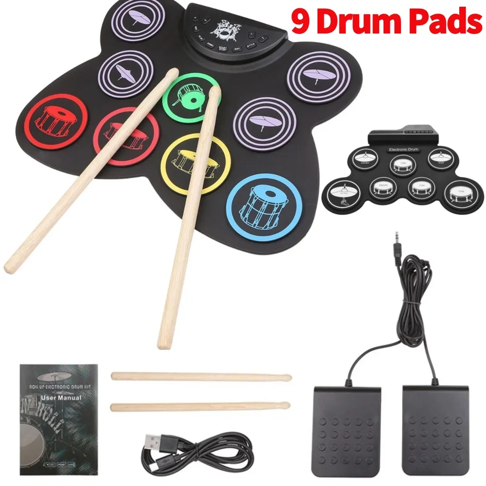 Контроллер педали для рулонного барабана, тренировочная подставка для барабана, USB с барабанными палочками, чувствительность к касанию, отличный праздничный подарок на день рождения для детей
Контроллер педали для рулонного барабана, тренировочная подставка для барабана, USB с барабанными палочками, чувствительность к касанию, отличный праздничный подарок на день рождения для детей