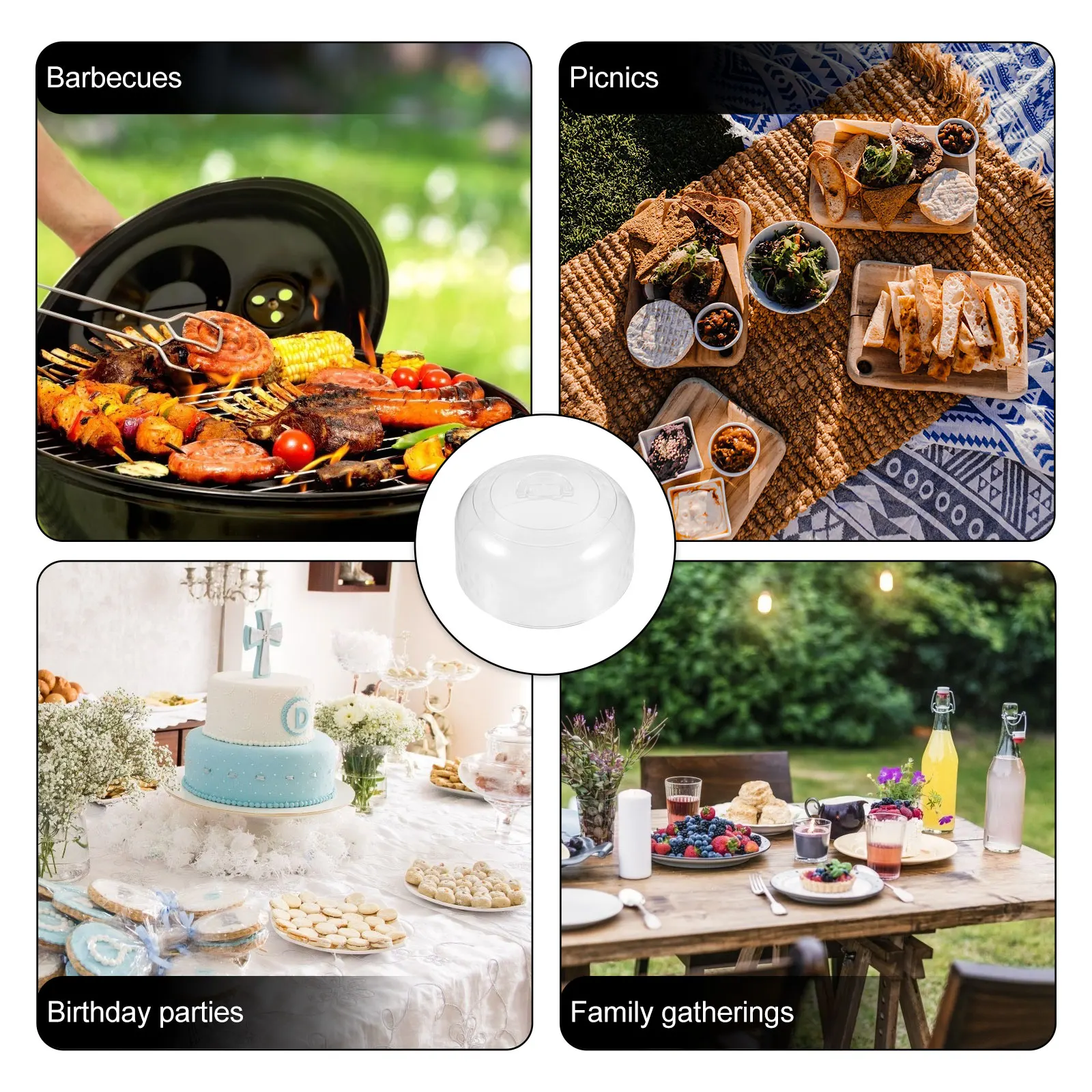 1pc Food Cover for Cake Stand Clear Lid Soup Pot Dessert Protection Covers Cakes Dishes Fresh Keeping Easy Storage Perfect
1pc Food Cover for Cake Stand Clear Lid Soup Pot Dessert Protection Covers Cakes Dishes Fresh Keeping Easy Storage Perfect