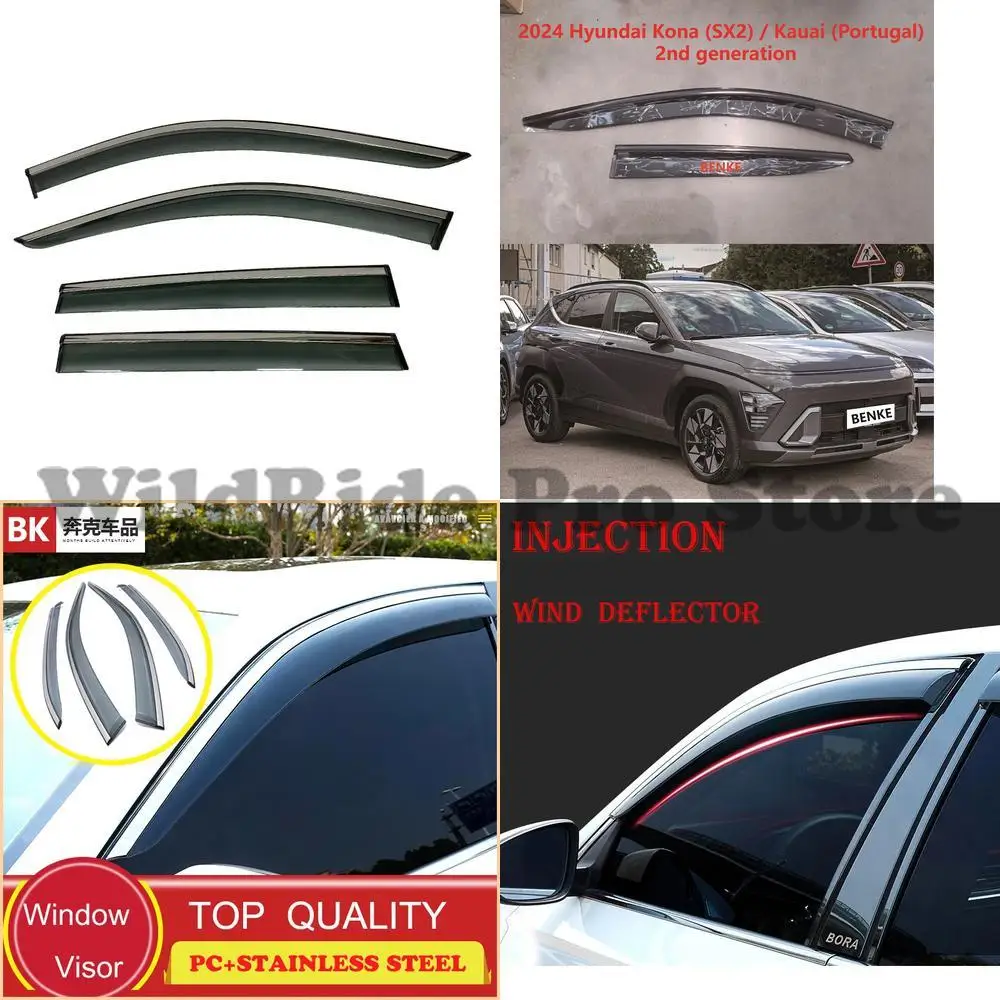 1 set For Car Wind Deflectors for HYUNDAI KONA SX2 Kauai 2023+ Rain Shield Window Vent Deflector Visors Door Visor
1 set For Car Wind Deflectors for HYUNDAI KONA SX2 Kauai 2023+ Rain Shield Window Vent Deflector Visors Door Visor