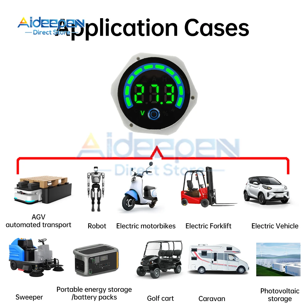 DC 8-120V Digital Circular Voltmeter Waterproof Battery Capacity Monitor Car Voltage Meter Tester Battery Level Indicator
DC 8-120V Digital Circular Voltmeter Waterproof Battery Capacity Monitor Car Voltage Meter Tester Battery Level Indicator