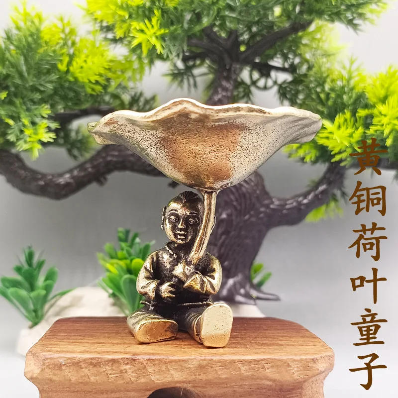 Brass Child Desktop Ornament Lotus Leaf Incense Candle Holder Pet Ceremony Tea Table Decoration Orname
Brass Child Desktop Ornament Lotus Leaf Incense Candle Holder Pet Ceremony Tea Table Decoration Orname