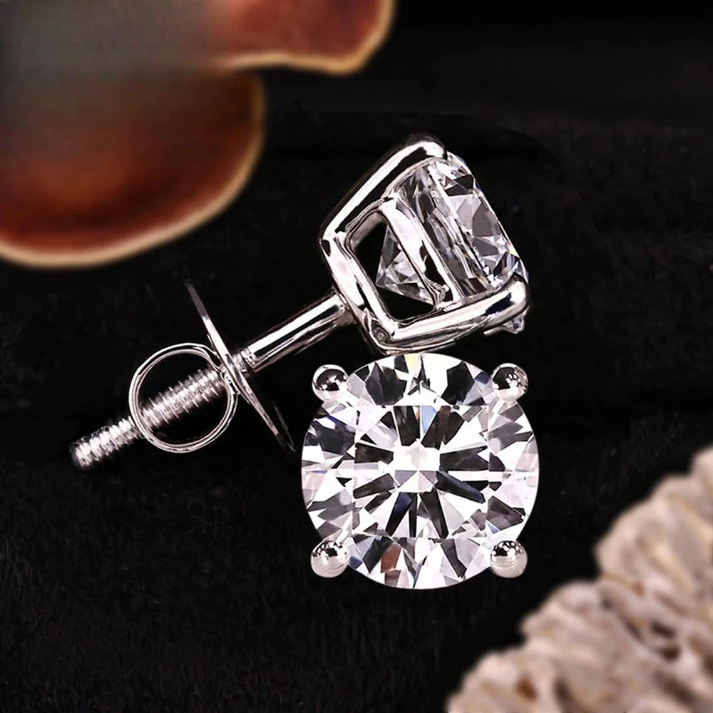 Certified 1/2/3/4/5 Carat Moissanite Stud Earrings for Women Men 925 Sterling Silver Sparkling Diamond Screw Back Ear Studs
Certified 1/2/3/4/5 Carat Moissanite Stud Earrings for Women Men 925 Sterling Silver Sparkling Diamond Screw Back Ear Studs