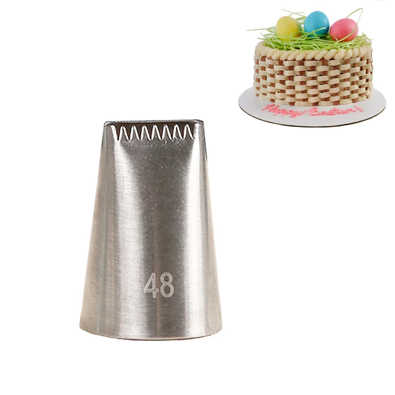 Small #48 Basket Weave Cream Pastry Nozzle Stainless Steel Cake Fondant Decorating Tips Cupcake Baking Tools
Small #48 Basket Weave Cream Pastry Nozzle Stainless Steel Cake Fondant Decorating Tips Cupcake Baking Tools